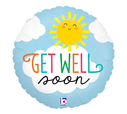 18"PKG GET WELL SOON SUN