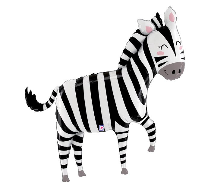 43" JUNGLE ZEBRA SHAPE BALLOON