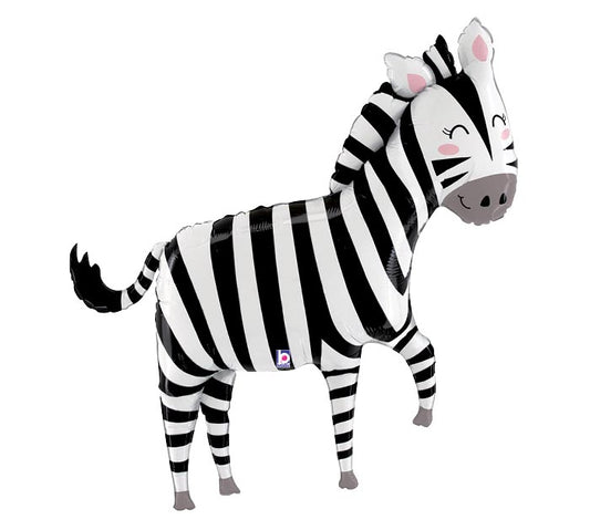 43" JUNGLE ZEBRA SHAPE BALLOON