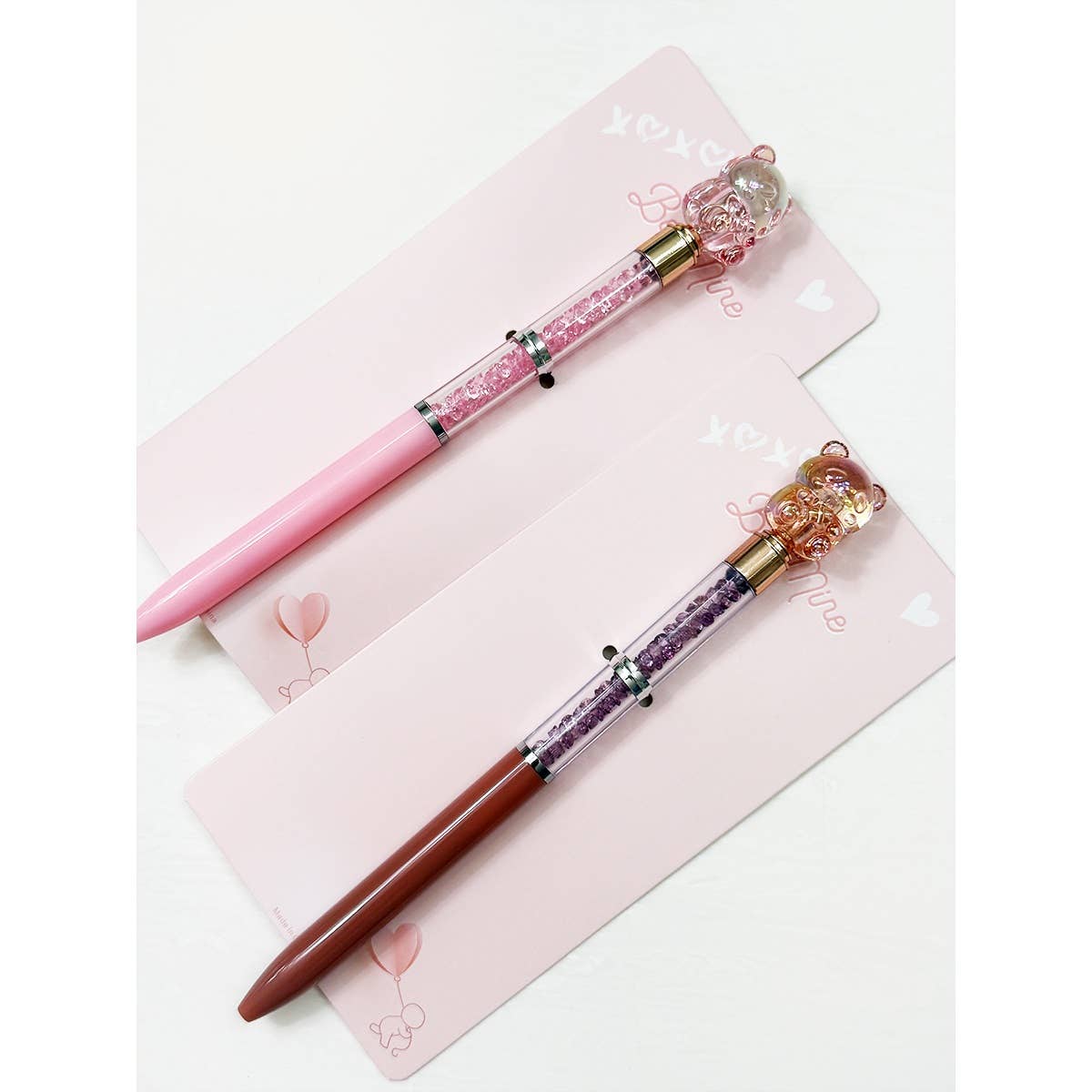 Sweet Bear with Sparkly Beads Pen Set