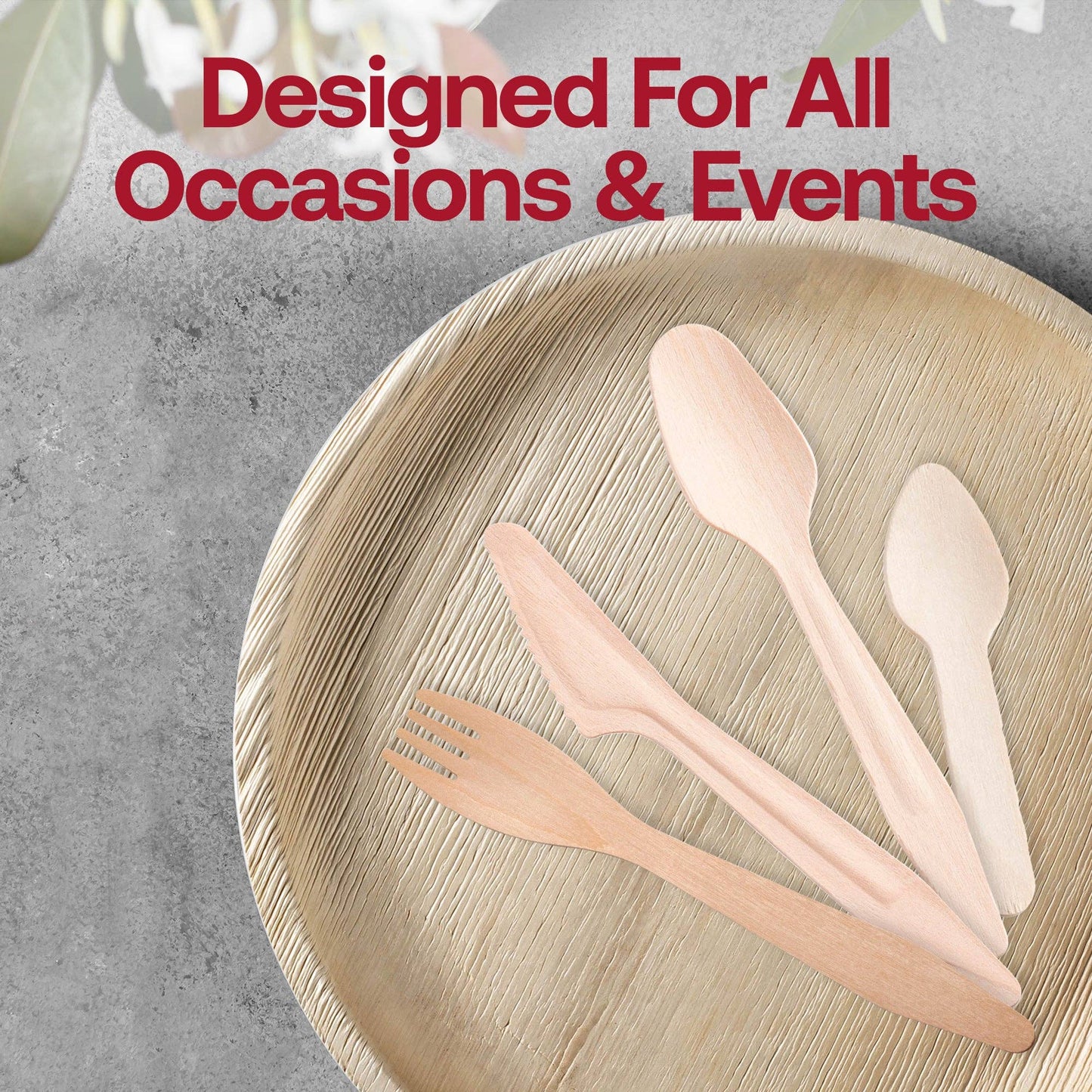 Natural Birch Eco-Friendly Disposable Dinner Knives - 25 pcs