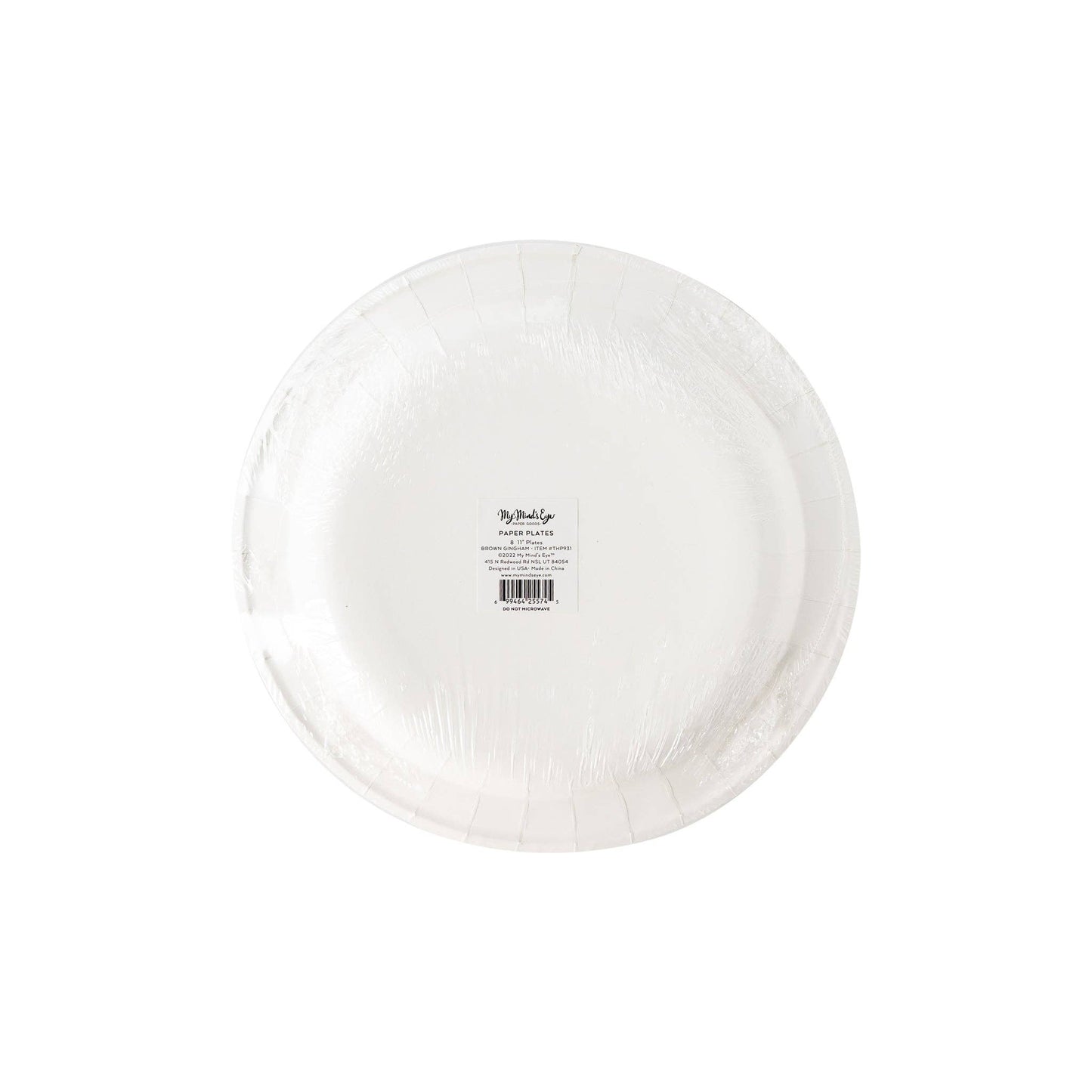 THP931 - Harvest Brown Gingham Check 11" Plate