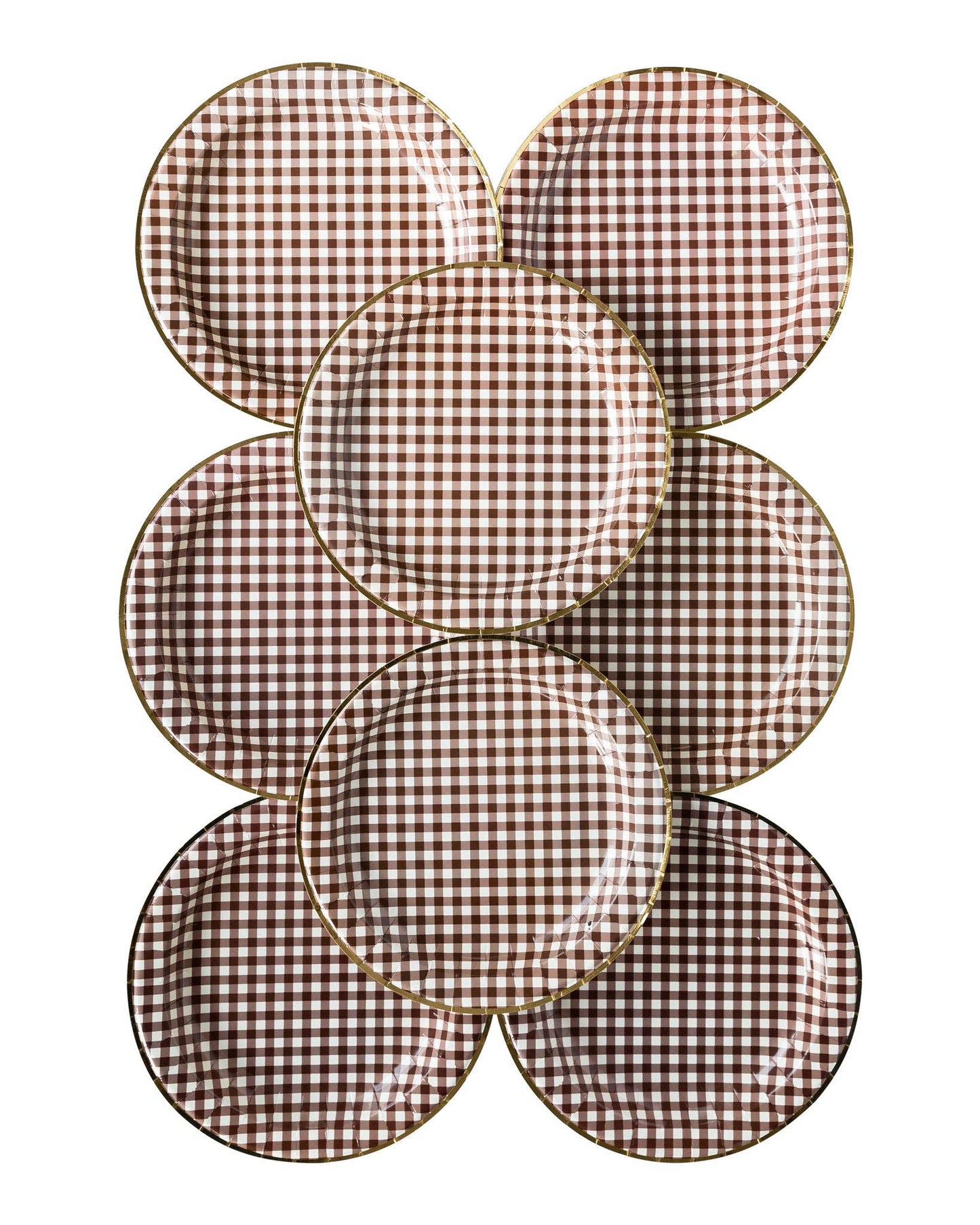THP931 - Harvest Brown Gingham Check 11" Plate