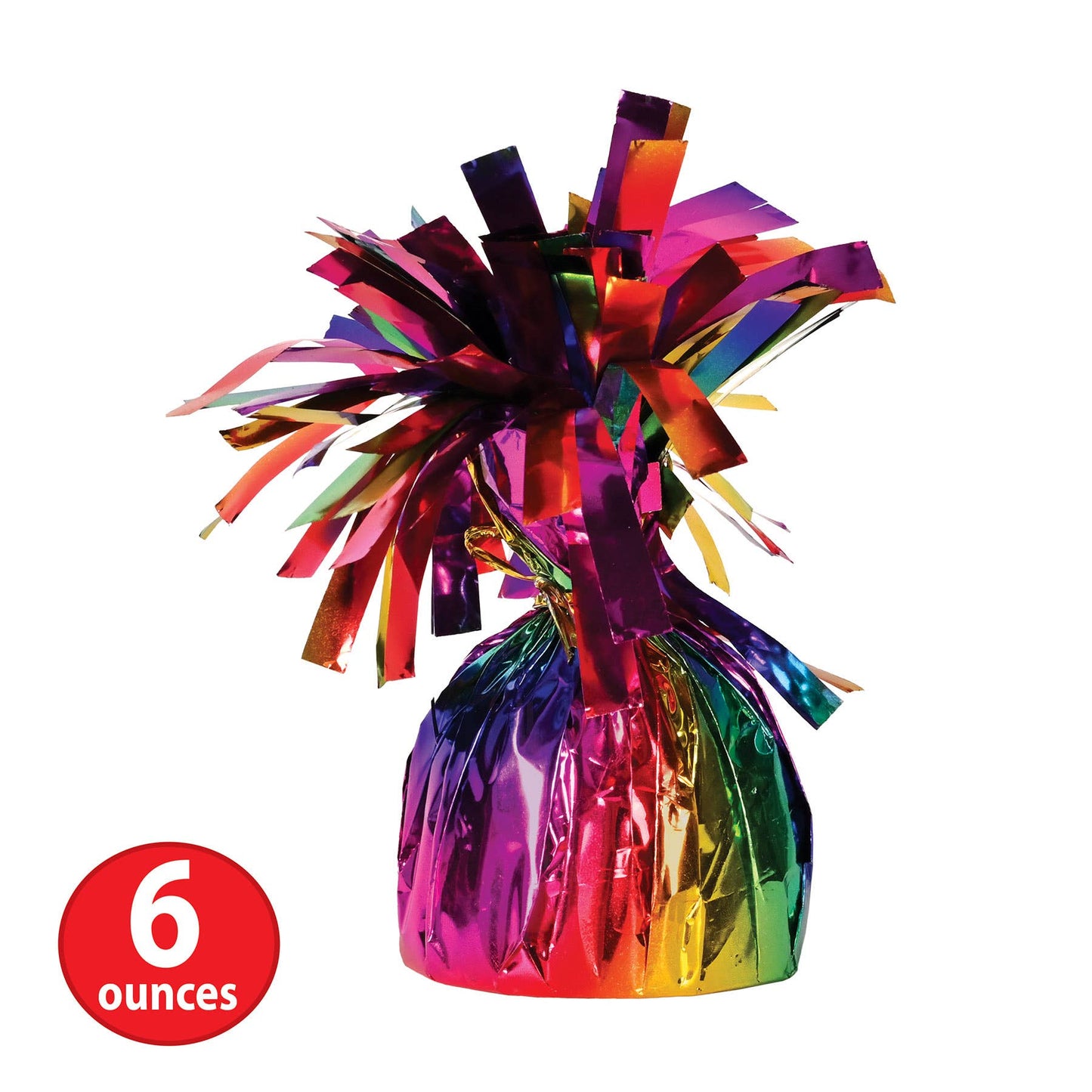 Balloon Weight, Rainbow Metallic, 6 oz