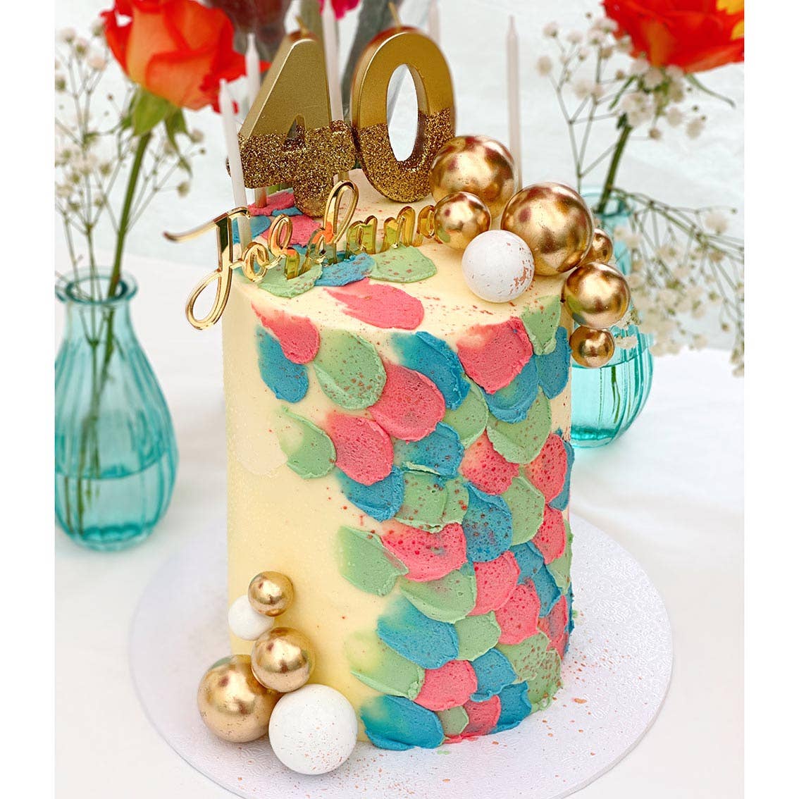Gold Glitter Birthday Number Candles | 0-9 | Single |