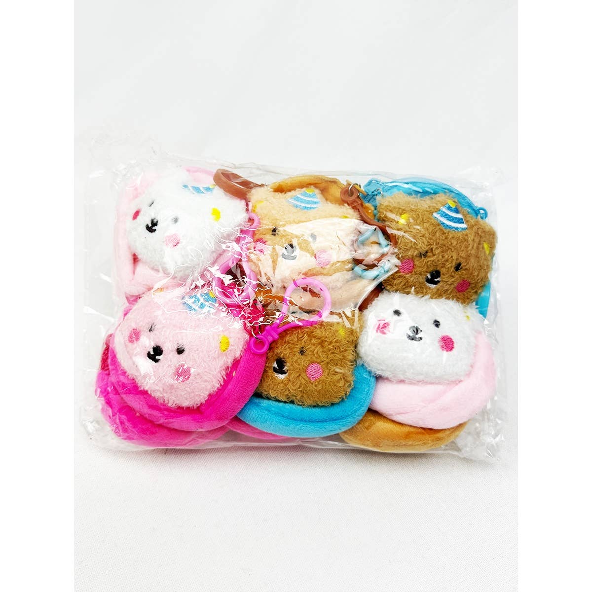 Cute Plushie Bear Character Coin Purse with Key Ring
