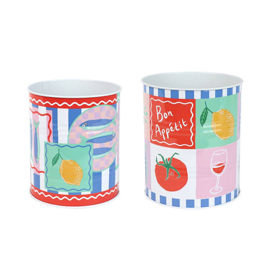 Food Icons Recyclable Storage Tins Small