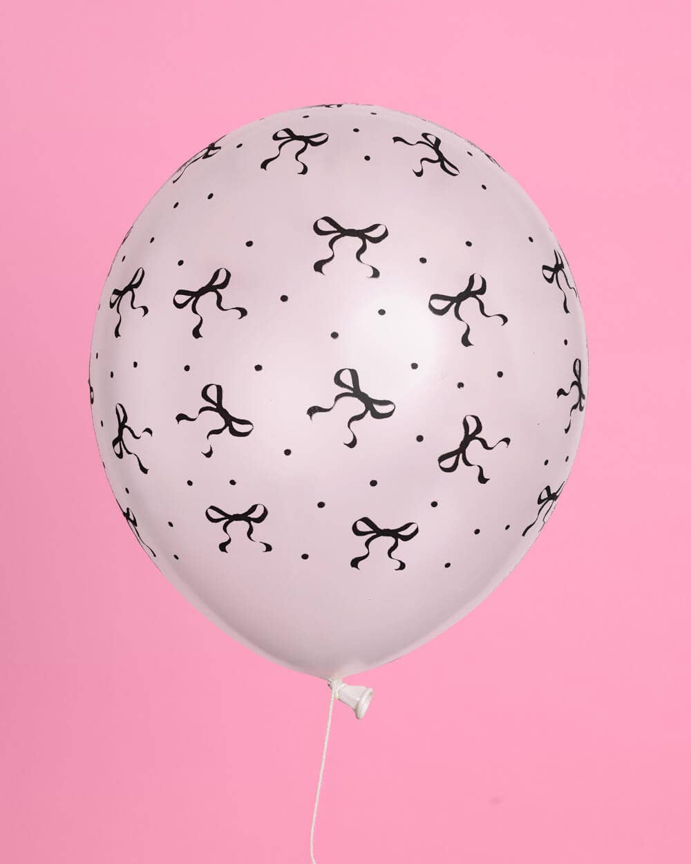 Black and White Bow Balloons