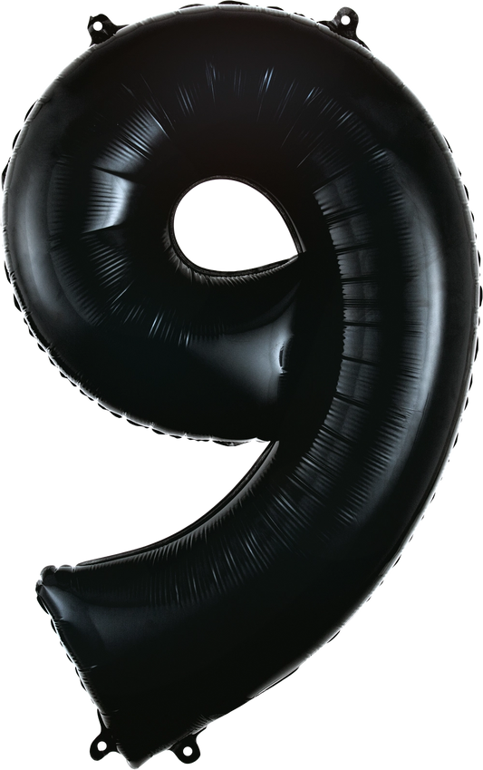 34" Black Number 9 Balloon