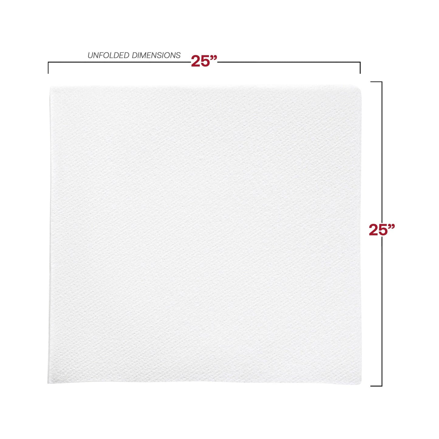 White Premium Paper Beverage/Cocktail Napkins - 50 pcs