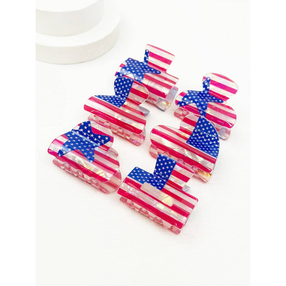 Mini 4th of July Hair Claw Clips