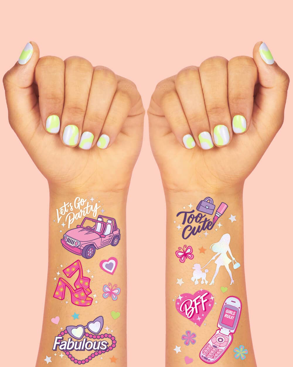 Girls Party Barbie Temporary Tattoos, Birthday, Gift Favors