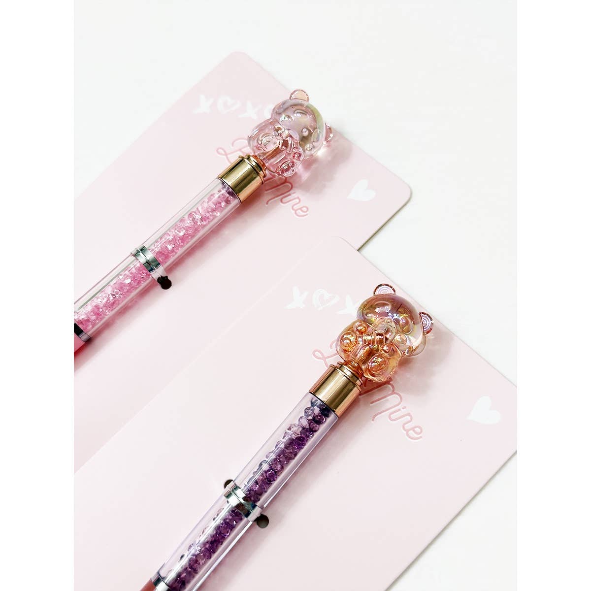 Sweet Bear with Sparkly Beads Pen Set