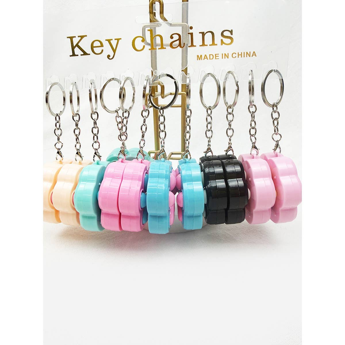 Cat Paw Clicker Fidget Keychain
