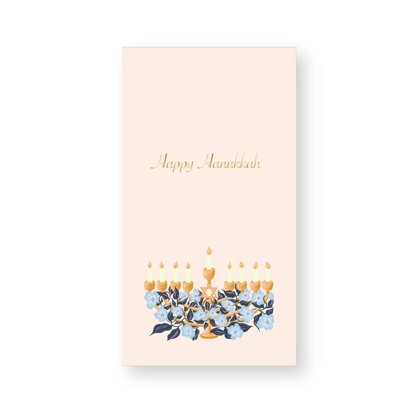 BONJOUR FÊTE X ONE & ONLY PAPER HAPPY HANUKKAH MENORAH GUEST TOWELS