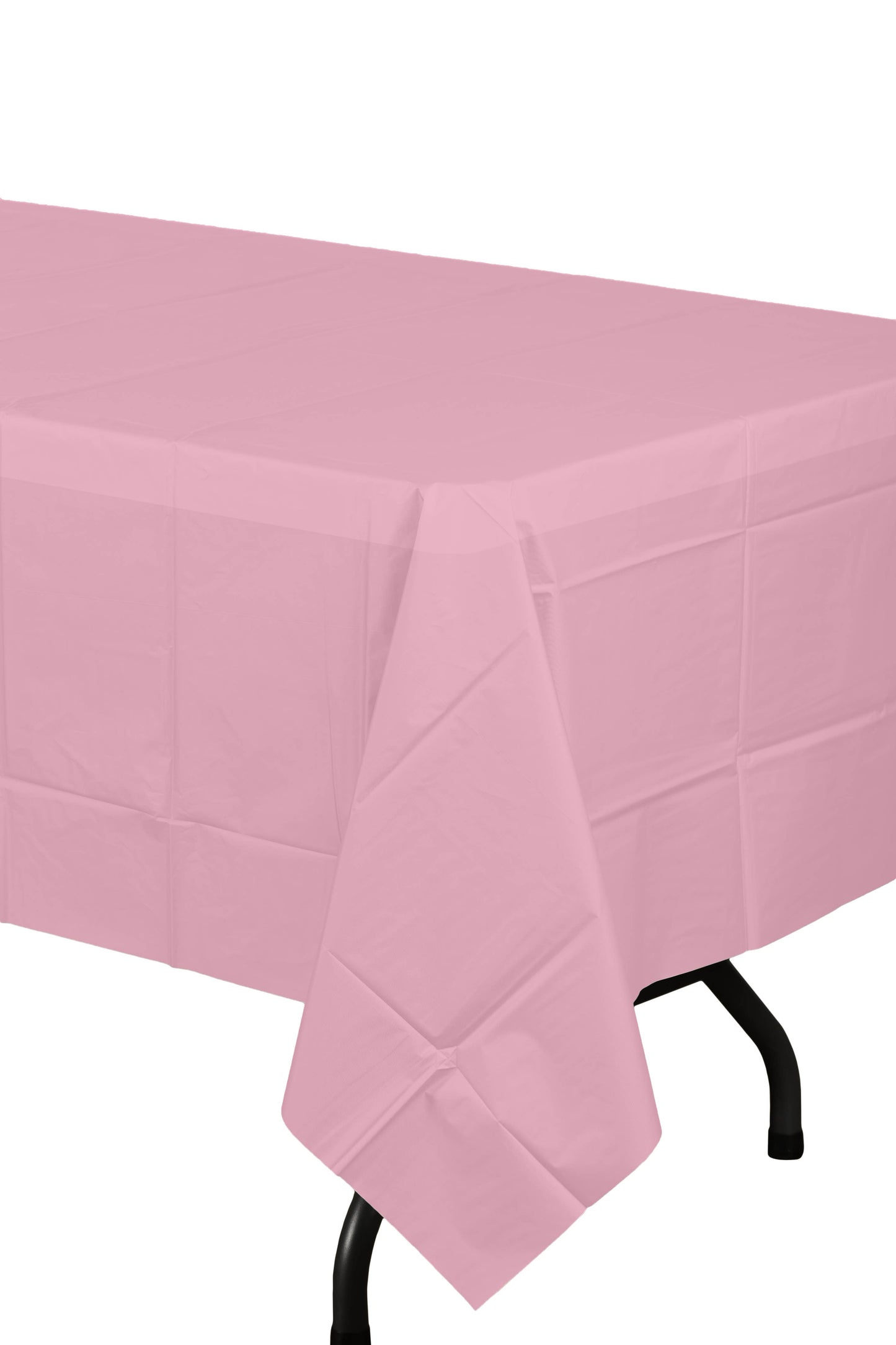 Pink Disposable Plastic Tablecloth - 54 in. x 108 in.