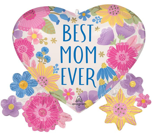 29" PKG HMD BEST MOM EVER BOTANICAL