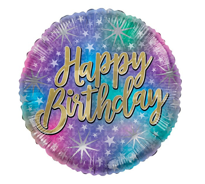 17" Happy Birthday Sparkle NO HELIUM