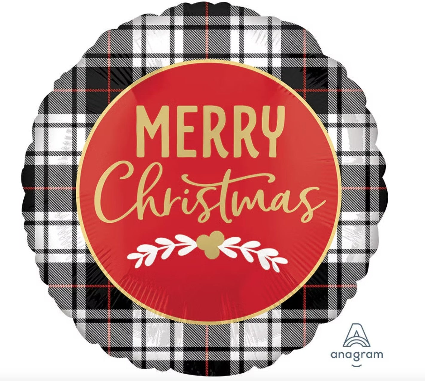 17" Plaid Christmas Balloon