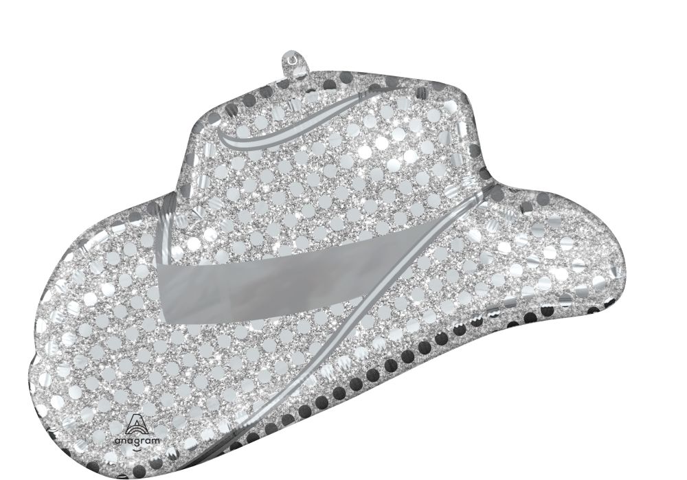 SuperShape Disco Western Hat Balloon NO HELIUM