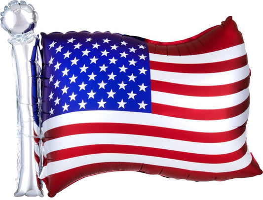 SuperShape Satin Infused Flag Balloon