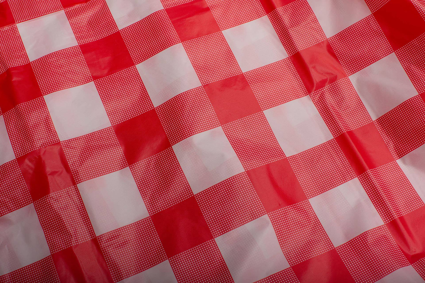 Red gingham 54 in. x 108 in. Rectangle Plastic table cover