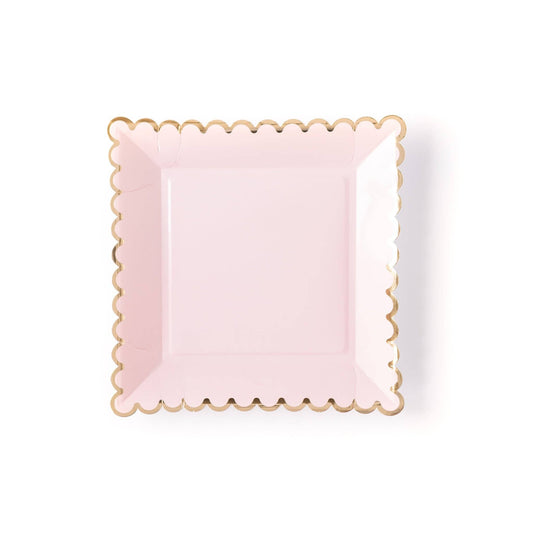 PGB643-Blush Scalloped Plates