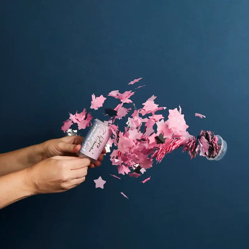 Gender Reveal Confetti Push Pops 2 Pack