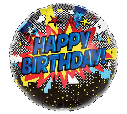17"PKG HBD POP ART NO HELIUM