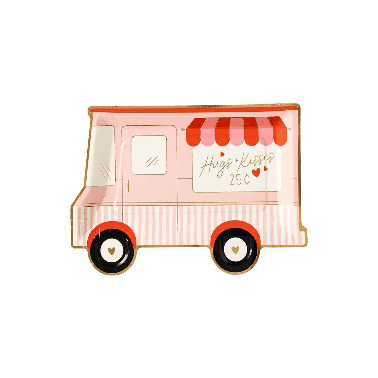Valentine Truck Shaped Disposable Plate