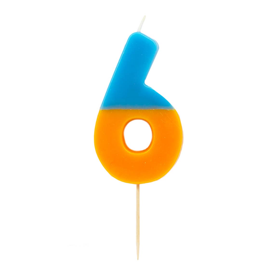 2 Tone Ombre Orange Birthday Number Candles | 0-9 | Single |