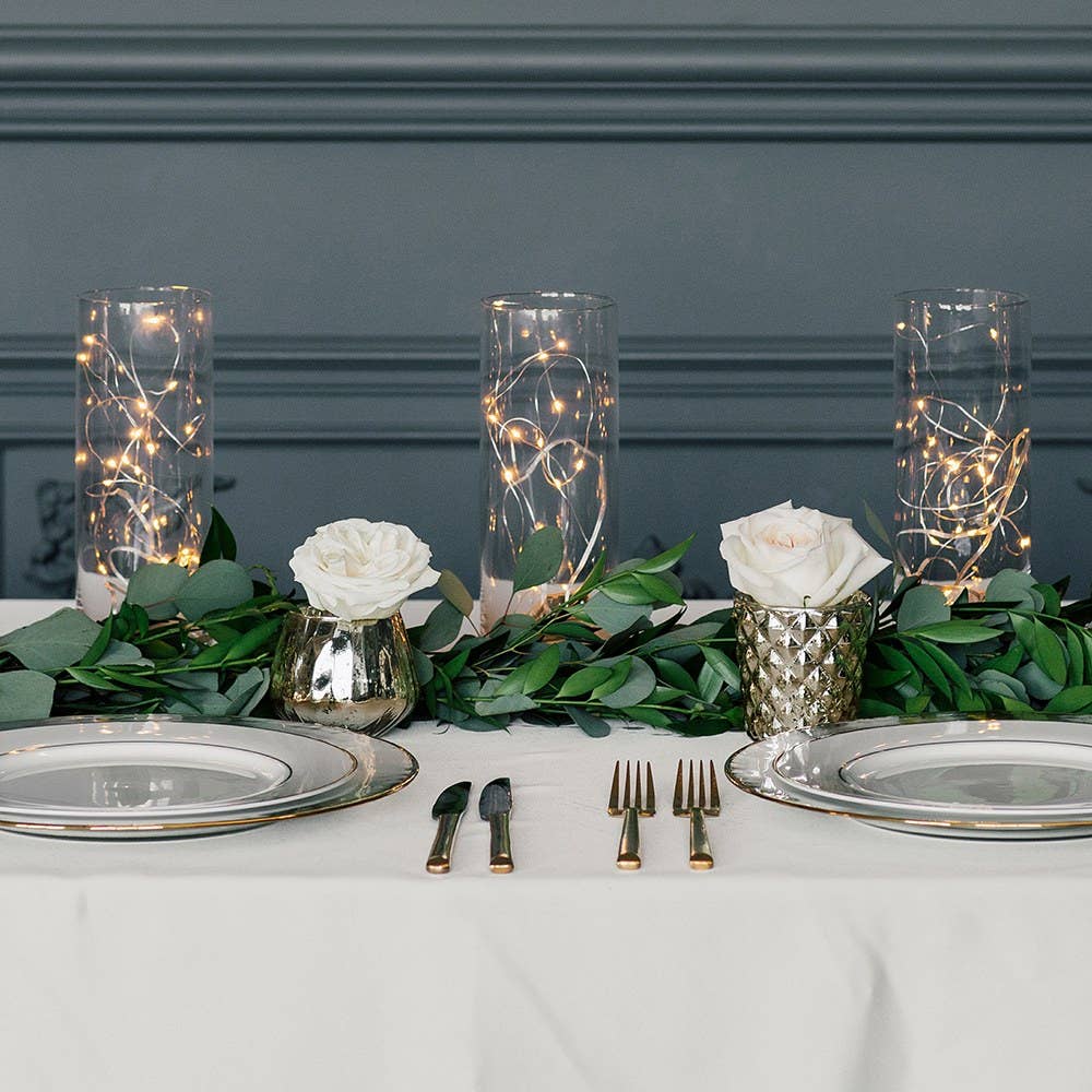 Decorative Battery Operated LED String Lights - Silver Wire