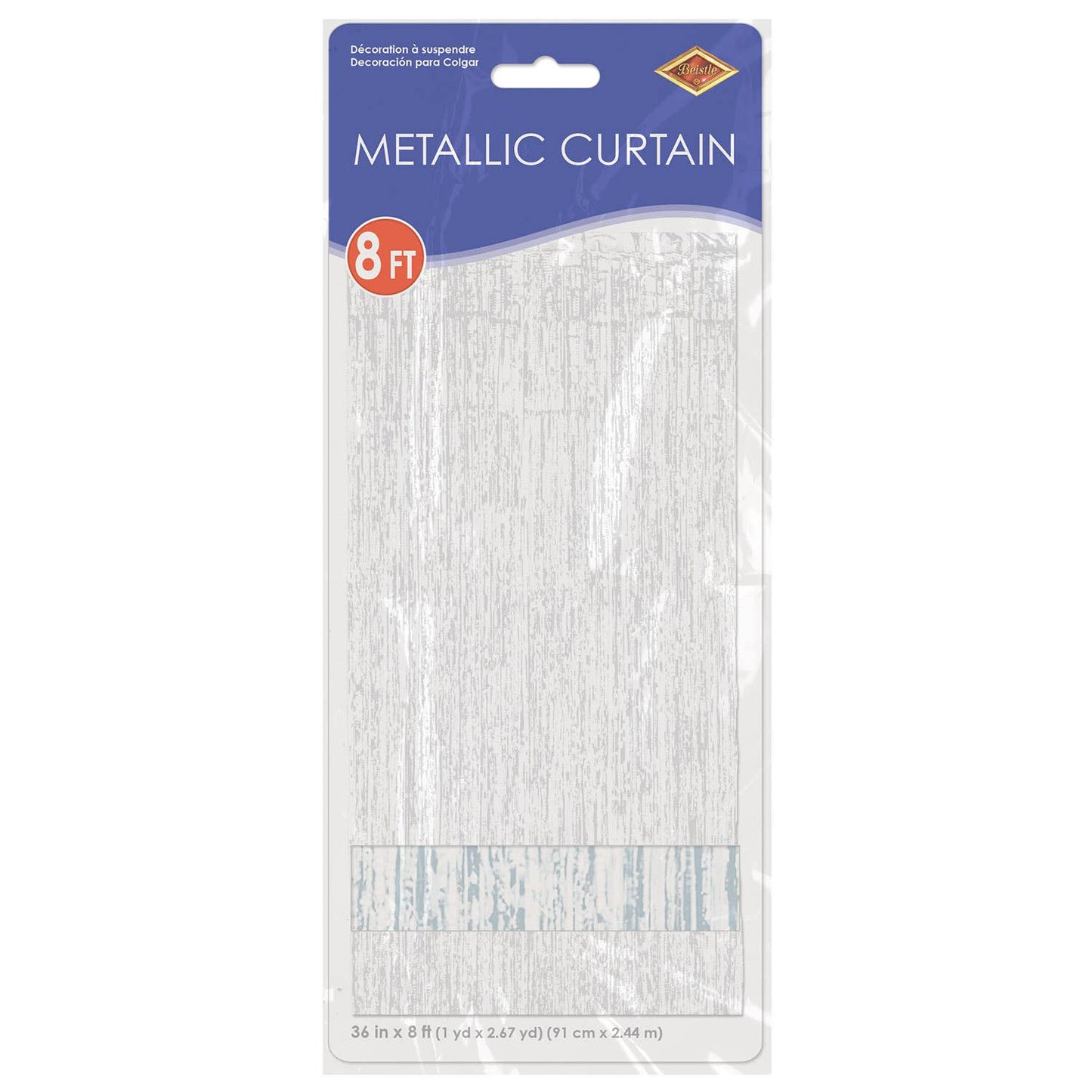 1-Ply Gleam 'N White Curtain, 8' x 3'