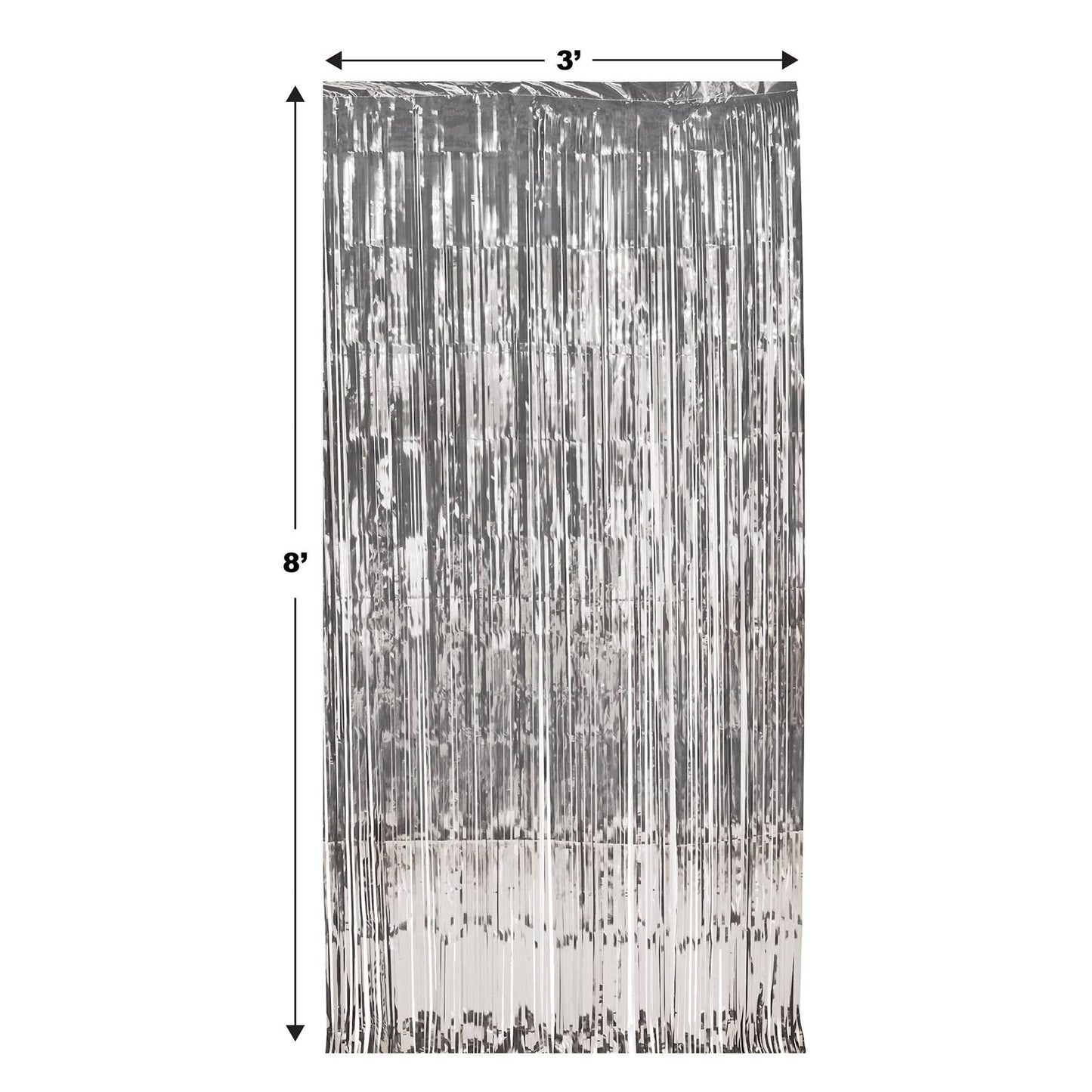 1-Ply Gleam 'N SIlver Curtain, 8' x 3'