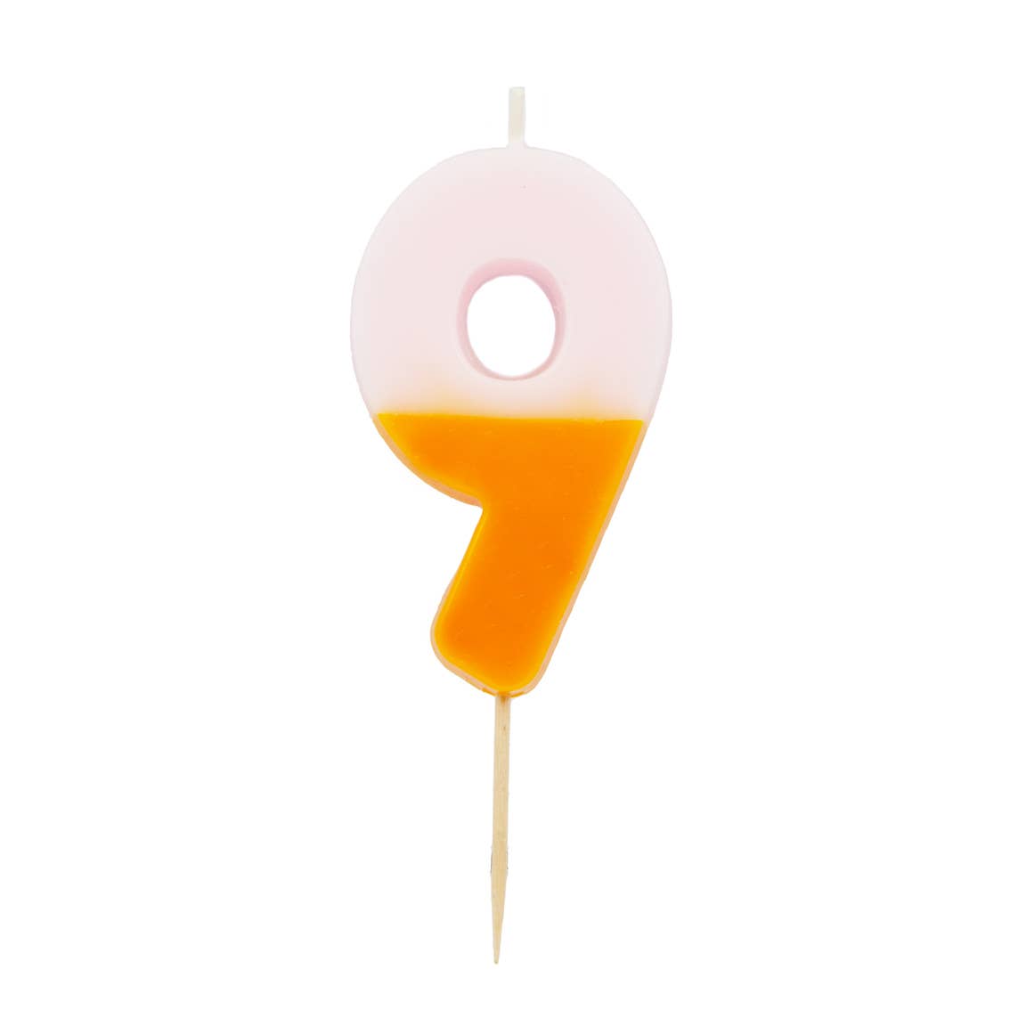 2 Tone Ombre Orange Birthday Number Candles | 0-9 | Single |