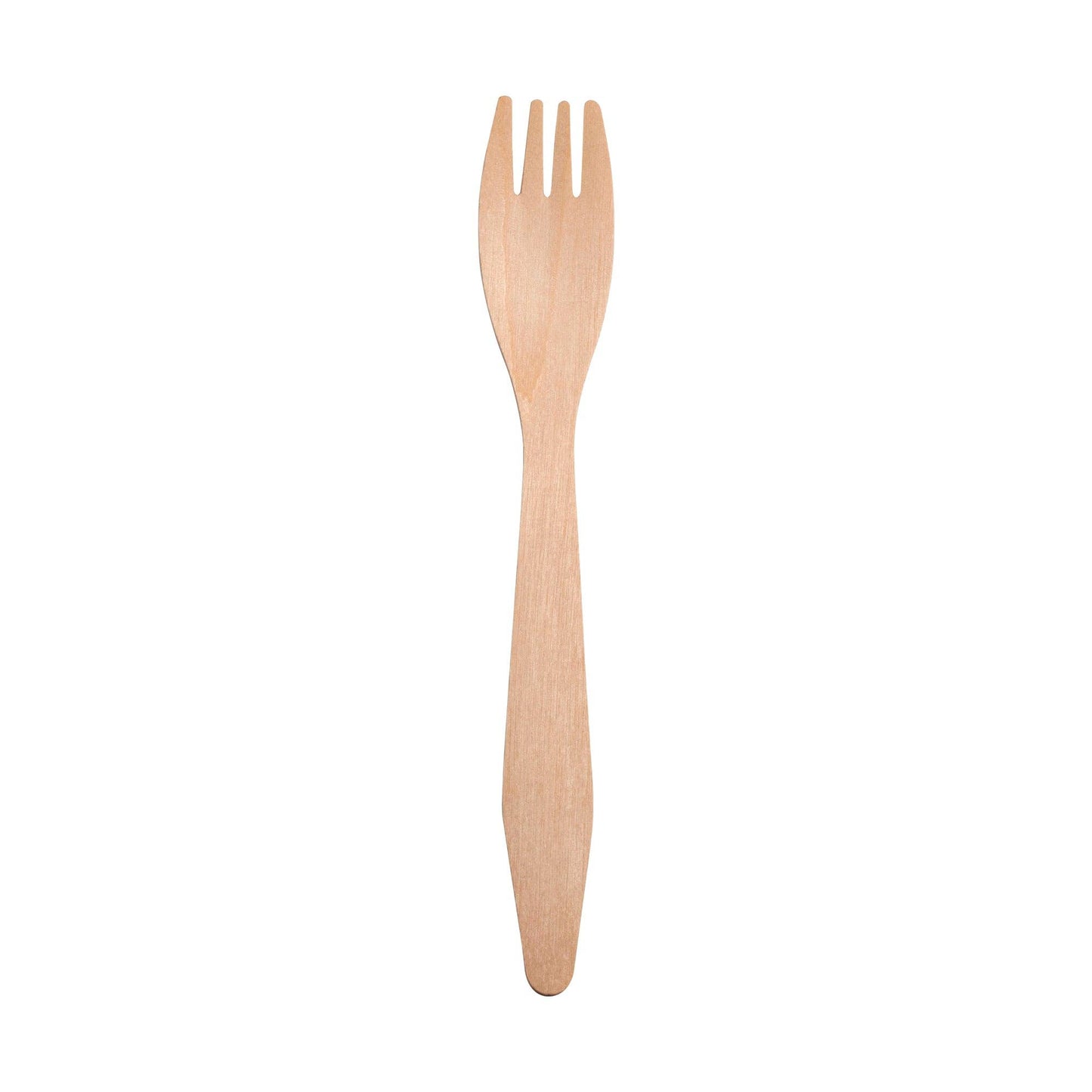 Natural Birch Eco-Friendly Disposable Dinner Forks - 25 pcs