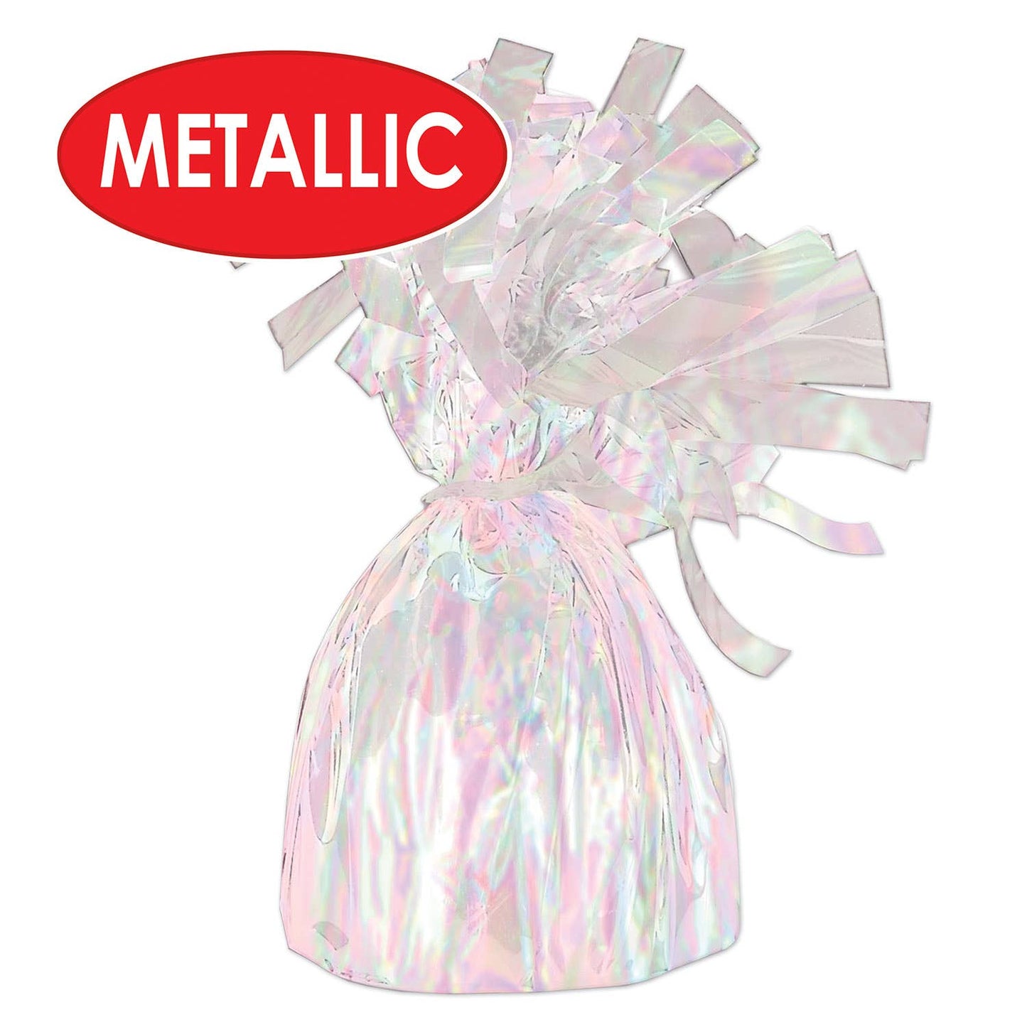 Metallic Wrapped Balloon Weight - opalescent, 6 oz