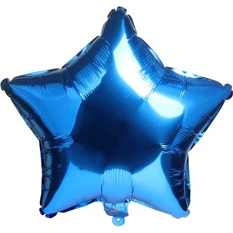 19" SOLID BLUE SATIN LUXE STAR BALLOON