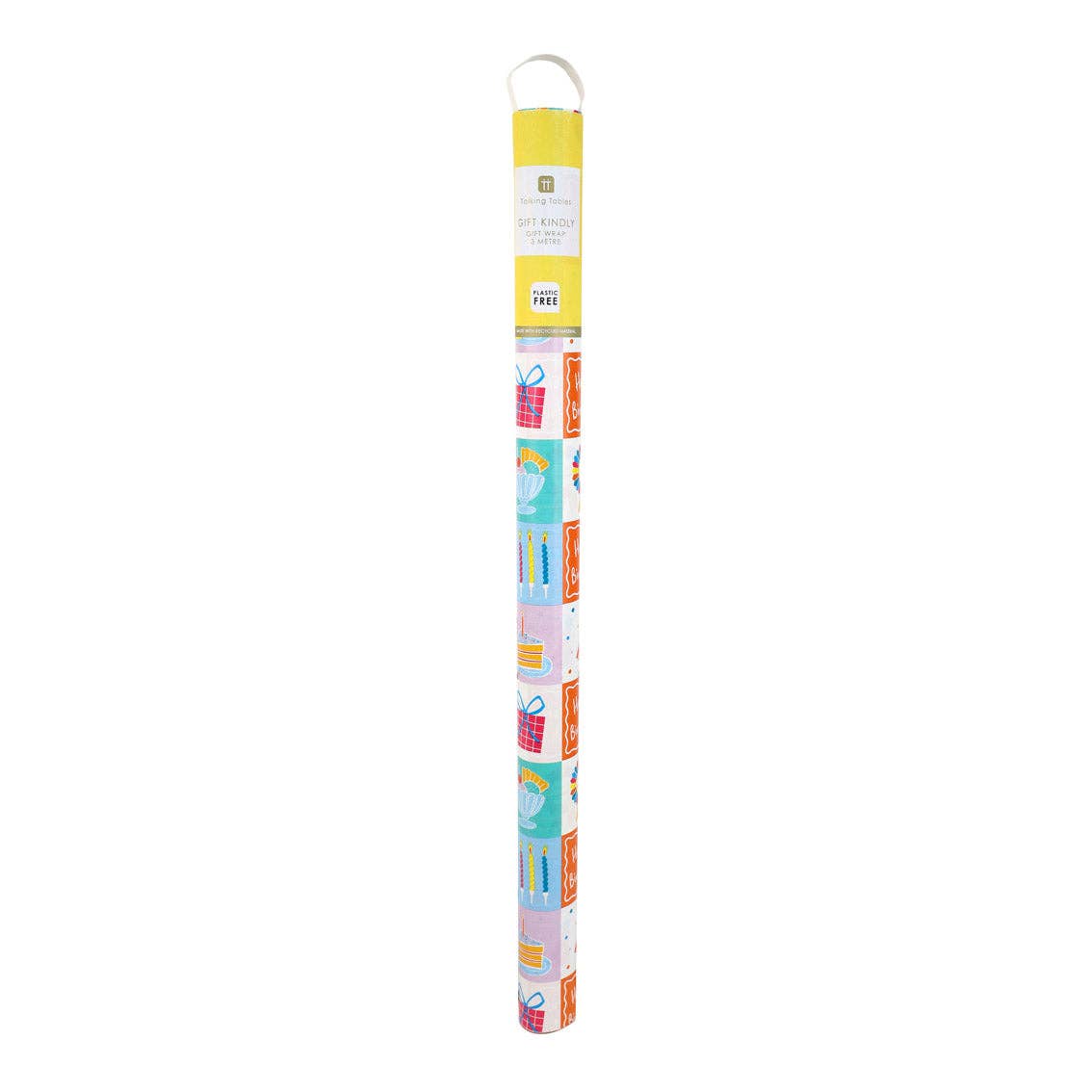 Birthday Icons Recycled Wrapping Paper - 3m | Birthday Decor |