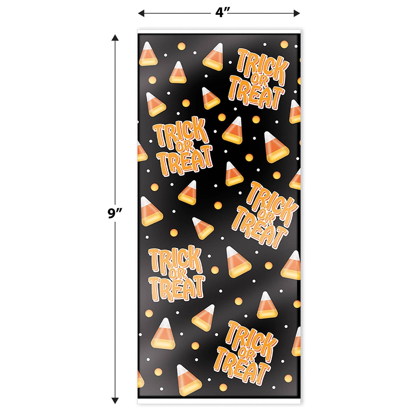 Trick Or Treat Cello Bags, 25 per package, 4" x 9" x 2",