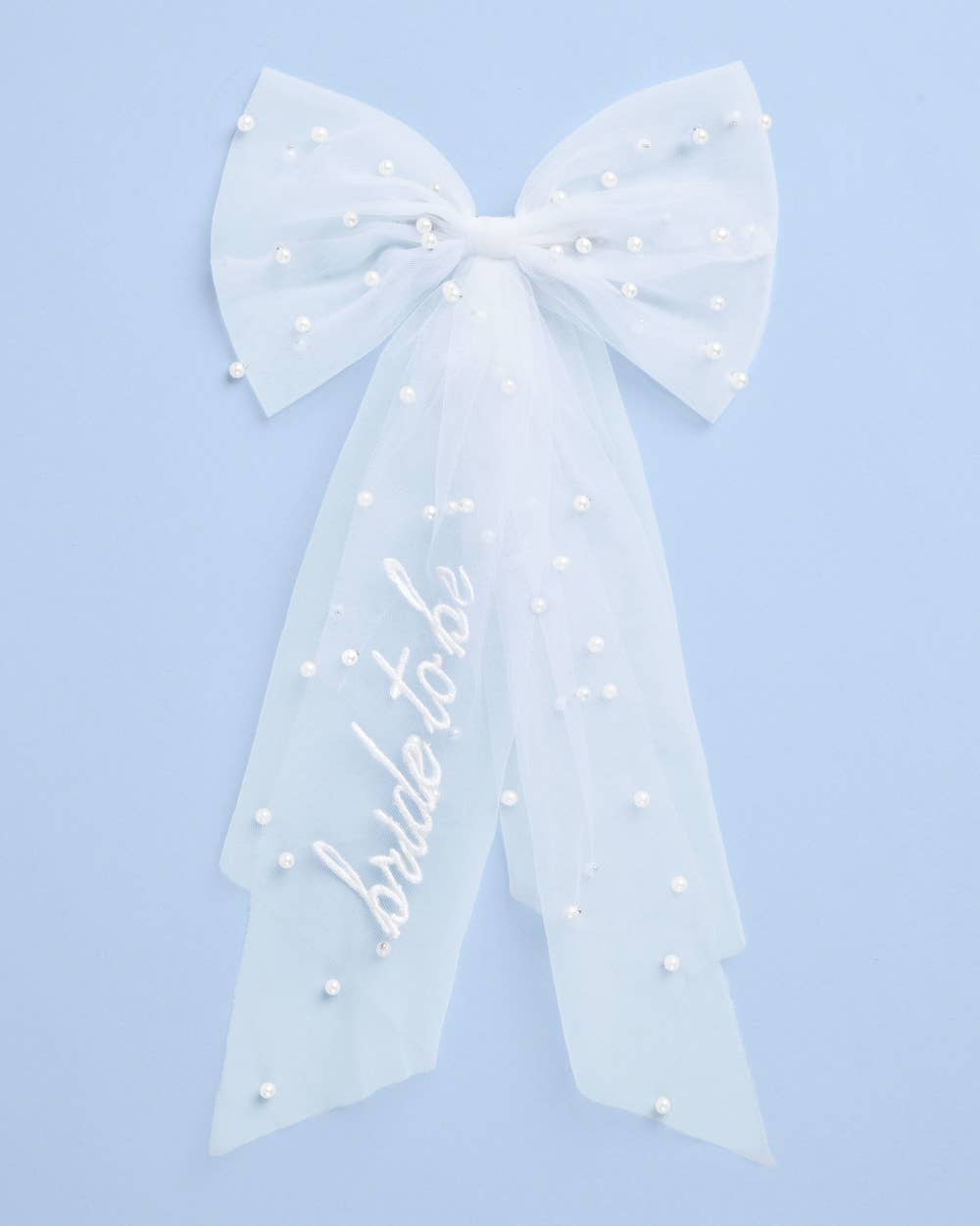 Bride to Be Pearl Hair Bow -  Bachelorette, Bridal, Accessory