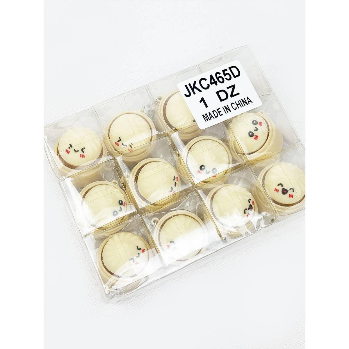 Light Up Cute Dumpling Clicker Keychain