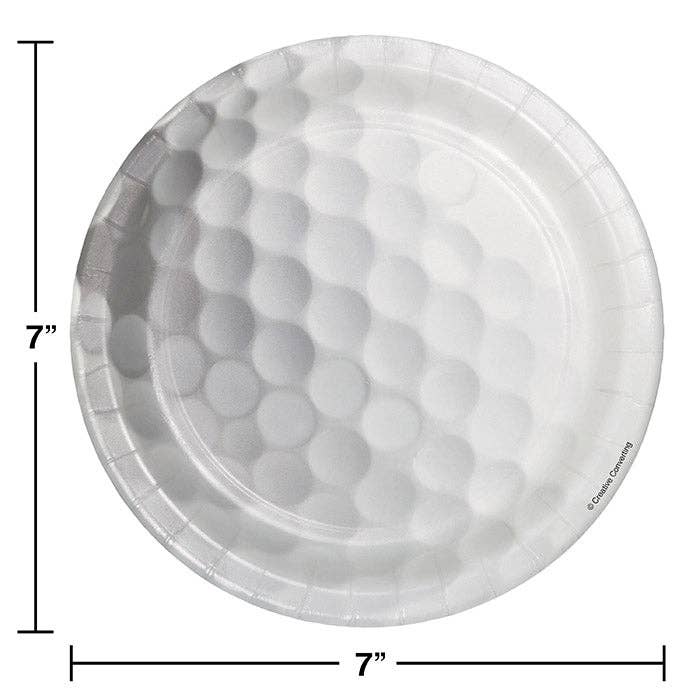 Golf Paper Dessert Plates, 8/Pkg