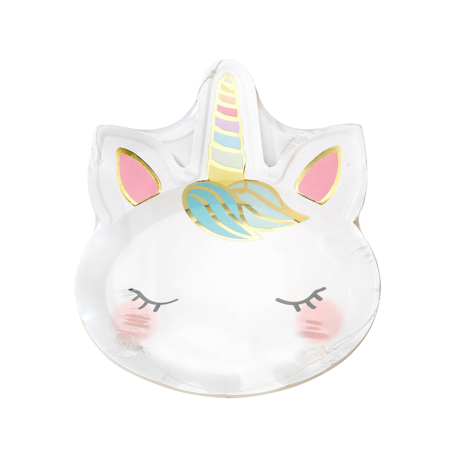Unicorn Face Plates | 8 Pack | Kids Birthday Party |