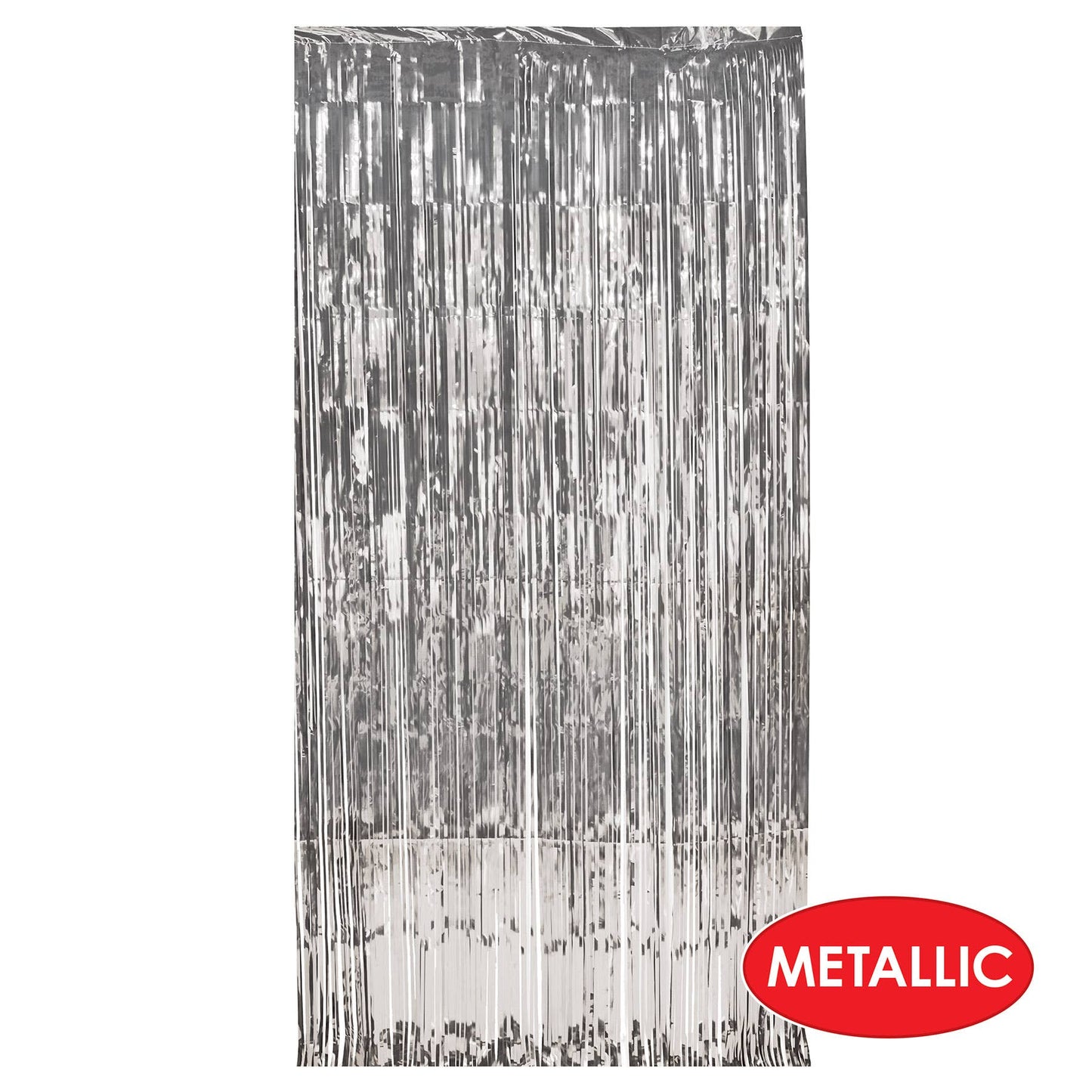 1-Ply Gleam 'N SIlver Curtain, 8' x 3'