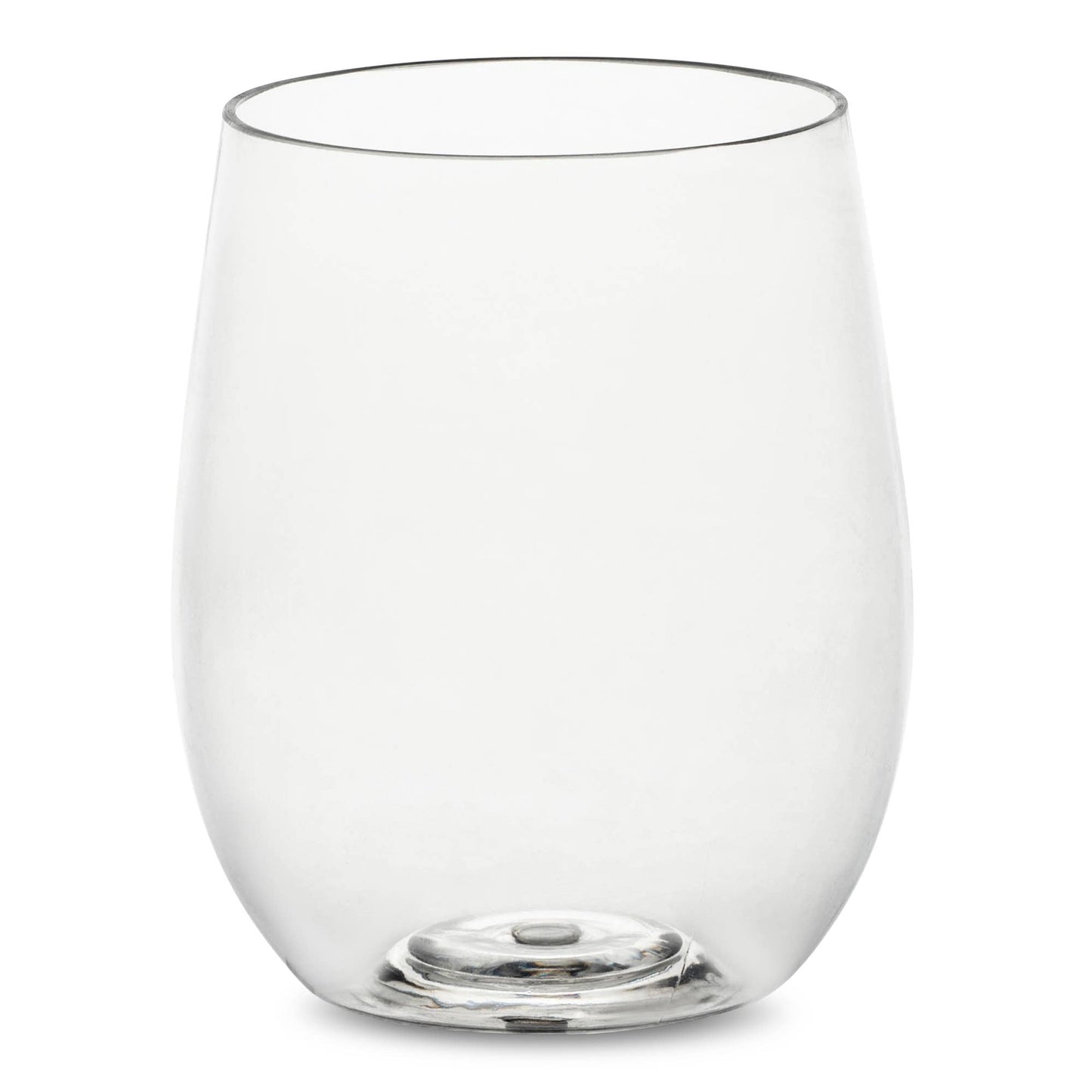 12 oz. Clear Elegant Plastic Wine Glasses - 64 pcs
