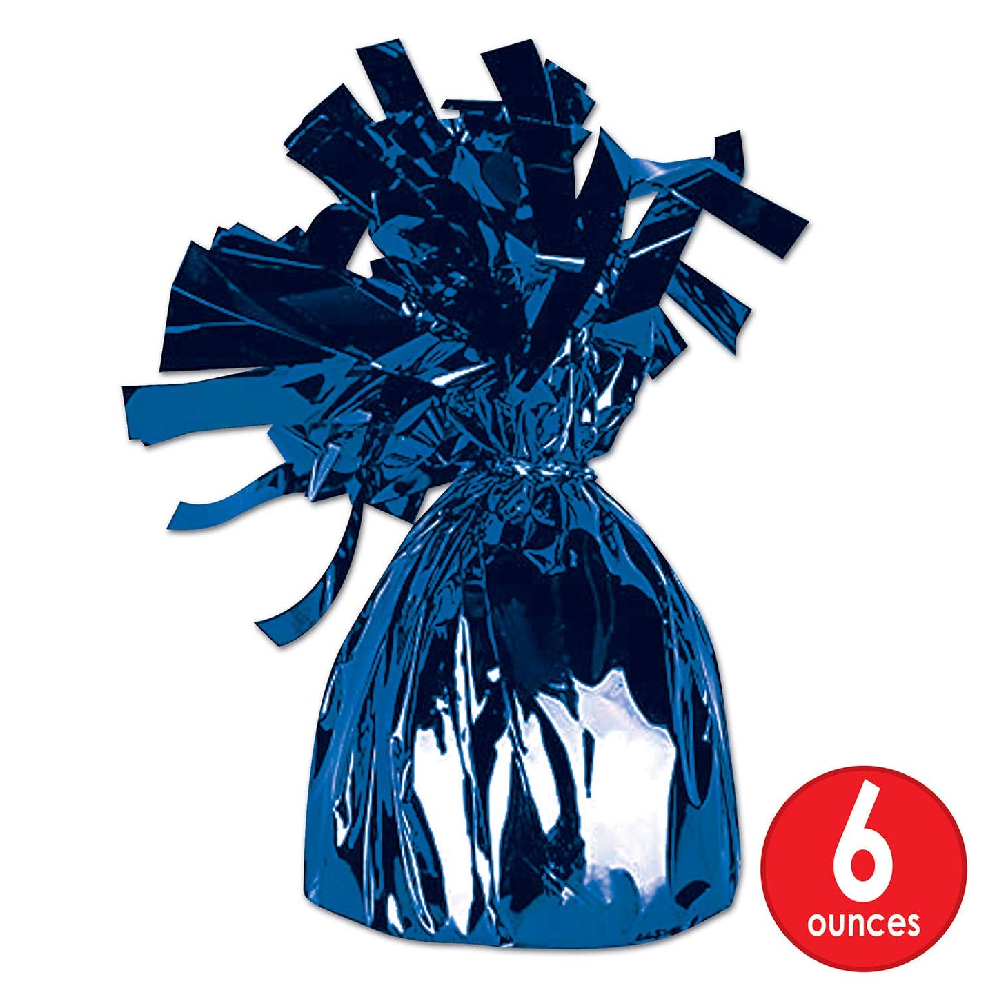 Metallic Wrapped Balloon Weight - Blue, 6 oz