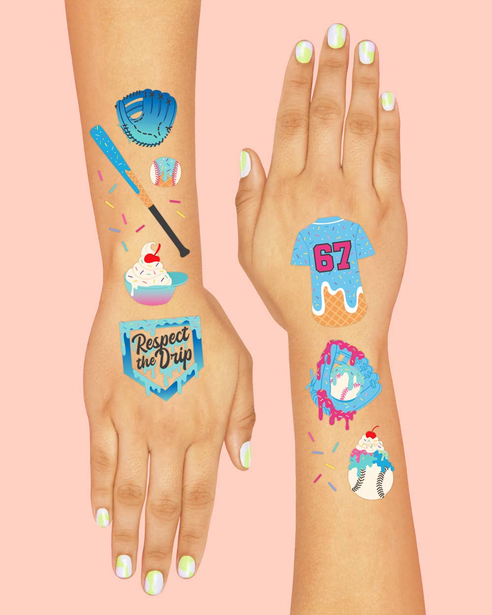 Baseball Drip Tattoos