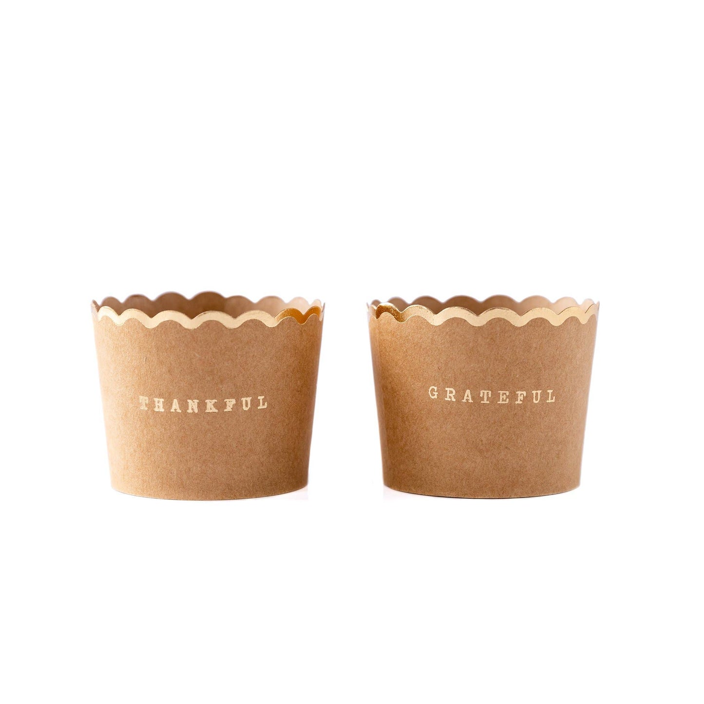 PLCC748- Kraft Thankful/Grateful Baking/Treat Cups (50ct)