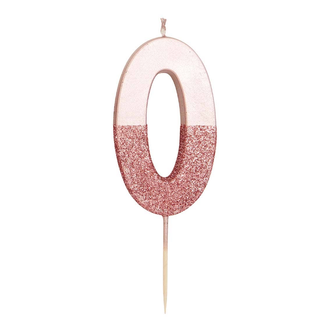 Rose Gold Glitter Birthday Number Candles | 0-9 | Single |